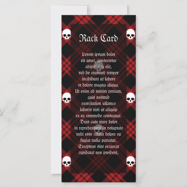 Gothic Skull Tartan Pset (Voorkant)