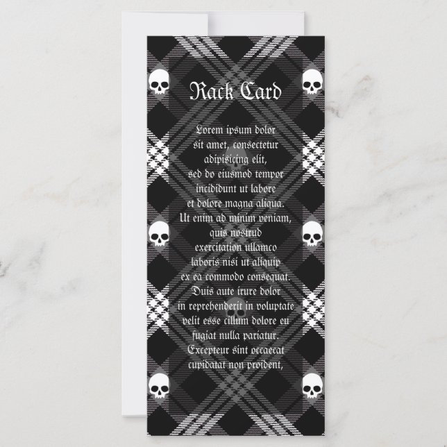 Gothic Skull Tartan Pset (Voorkant)