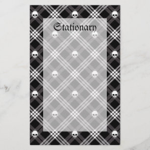 Gothic Skull Tartan Pset Briefpapier
