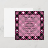Gothic Skull Tartan Pset Kaart (Voorkant / Achterkant)