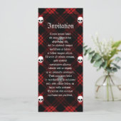 Gothic Skull Tartan Pset Kaart (Staand voorkant)