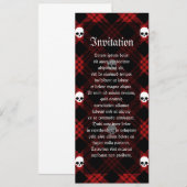 Gothic Skull Tartan Pset Kaart (Voorkant / Achterkant)