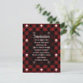 Gothic Skull Tartan Pset Kaart (Staand voorkant)