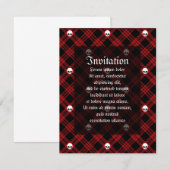 Gothic Skull Tartan Pset Kaart (Voorkant / Achterkant)