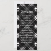 Gothic Skull Tartan Pset Kaart (Voorkant)