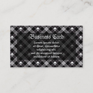 Gothic Skull Tartan Pset Visitekaartje