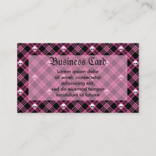 Gothic Skull Tartan Pset Visitekaartje