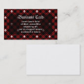 Gothic Skull Tartan Pset Visitekaartje (Voorkant / Achterkant)