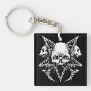 Gothic Skull Trio Sleutelhanger