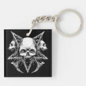 Gothic Skull Trio Sleutelhanger (Achterkant)