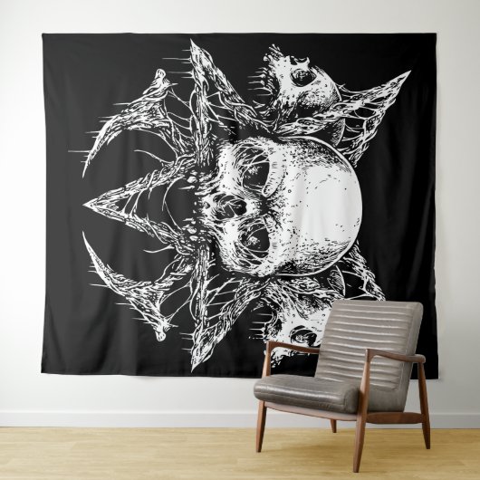 Gothic Skull Trio Wandkleed (In Situ (horizontaal))