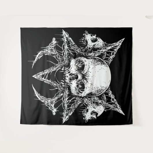 Gothic Skull Trio Wandkleed (Voorkant (horizontaal))