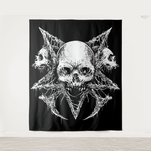 Gothic Skull Trio Wandkleed (Voorkant)