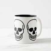 Gothic Skull Tweekleurige Koffiemok (Voorkant rechts)