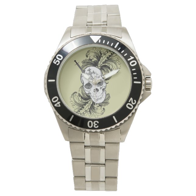 Gothic Skull Watch Horloge (Voorkant)