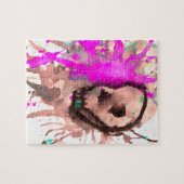 Gothic Skull Waterverf Art Design Legpuzzel (Horizontaal)