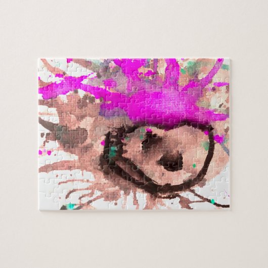 Gothic Skull Waterverf Art Design Legpuzzel (Horizontaal)