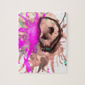 Gothic Skull Waterverf Art Design Legpuzzel (Verticaal)