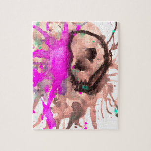 Gothic Skull Waterverf Art Design Legpuzzel