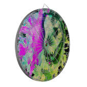 Gothic Skull Waterverf Halloween Neon Art Dartbord (Voorkant Links)