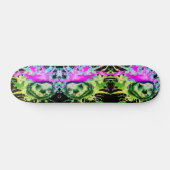 Gothic Skull Waterverf Halloween Neon Art Persoonlijk Skateboard (Horizontaal)