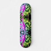 Gothic Skull Waterverf Halloween Neon Art Persoonlijk Skateboard (Voorkant)