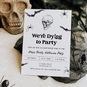Gothic Skull We gaan dood op feest Halloween Party Kaart