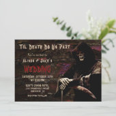 Gothic Skull Wedding Kaart (Staand voorkant)