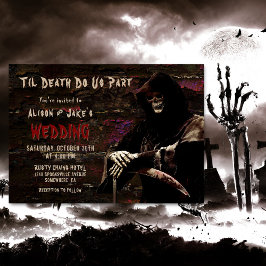 Gothic Skull Wedding Kaart