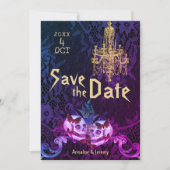 Gothic Skull Wedding Save The Date (Voorkant)