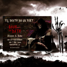 Gothic Skull Wedding Save the Date