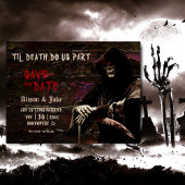 Gothic Skull Wedding Save the Date Aankondigingskaart