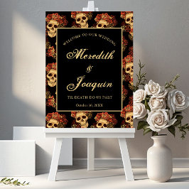 Gothic Skull Welkom bij onze halloween bruiloft