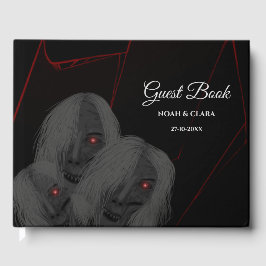 Gothic Skull White Ghosts- Dark Moody Halloween  Gastenboek