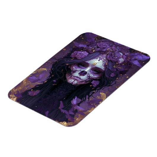 Gothic Skull Woman Dark Fantasy Art Magneet (Linkerzijde)