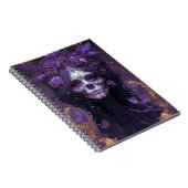 Gothic Skull Woman Dark Fantasy Art Notitieboek (Rechterzijde)