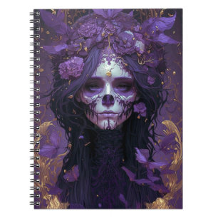 Gothic Skull Woman Dark Fantasy Art Notitieboek