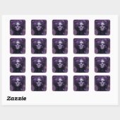 Gothic Skull Woman Dark Fantasy Art Vierkante Sticker (Vel)