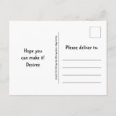 Gothic Skull Yellow Birthday Party RIP naar haar 2 Uitnodiging Briefkaart (Achterkant)