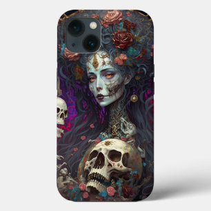 Gothic Skull Zombie Woman Gothic Case-Mate iPhone Case