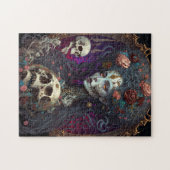 Gothic Skull Zombie Woman Gothic Legpuzzel (Horizontaal)