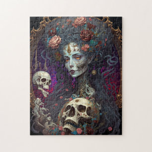 Gothic Skull Zombie Woman Gothic Legpuzzel