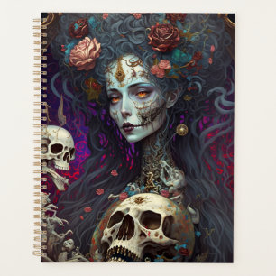 Gothic Skull Zombie Woman Gothic Planner