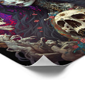 Gothic Skull Zombie Woman Gothic Poster (Hoek)