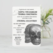 Gothic Skulls Avonduitnodiging Kaart (Staand voorkant)