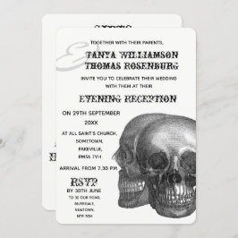 Gothic Skulls Avonduitnodiging Kaart
