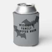 Gothic Skulls Bats Happy Halloween Beer Koozie (Blikje Achterkant)