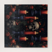 Gothic Skulls & Candles Kerst Legpuzzel (Horizontaal)
