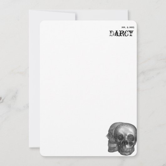 Gothic Skulls Dank je kaart (Achterkant)