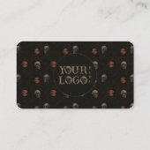 Gothic Skulls Dark Halloween Ticket Business Cards (Achterkant)